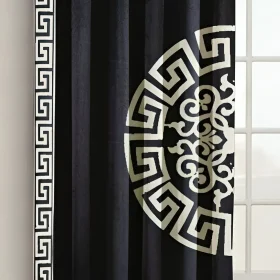 Luxury Velvet Center Motive Curtains Pair