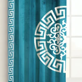 Luxury Velvet Center Motive Curtains Pair