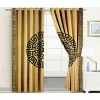 Luxury Splendid Velvet Curtain - Golden And Black